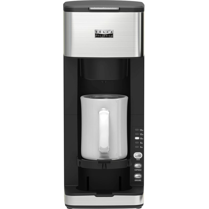 Front Zoom. Bella Pro Series - Dual Brew Single Serve Coffee Maker - Stainless Steel