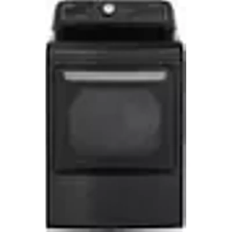 LG - 7.3 Cu. Ft. Smart Electric Dryer with Steam and Sensor Dry - Black Steel