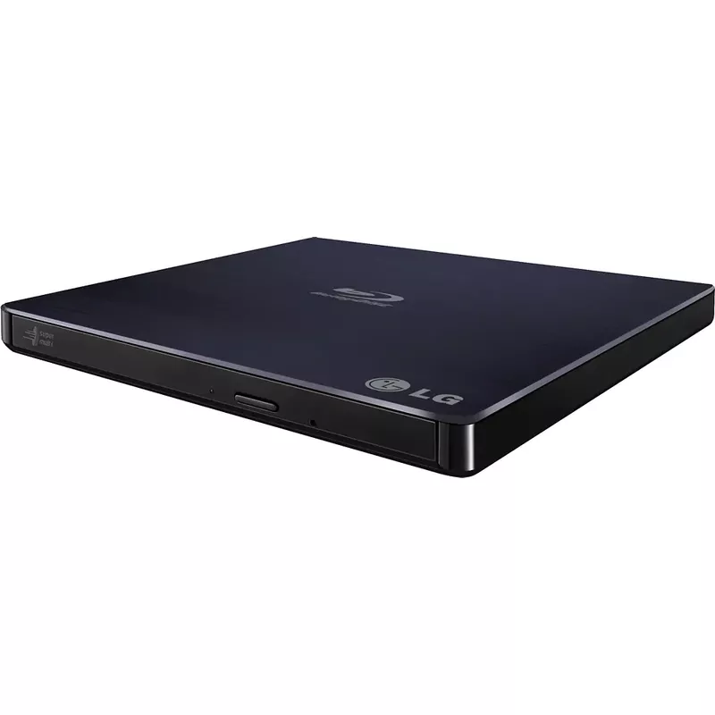 LG - 8x External USB 2.0 Blu-ray Disc Double-Layer DVD±RW/CD-RW Disc Rewriter - Black