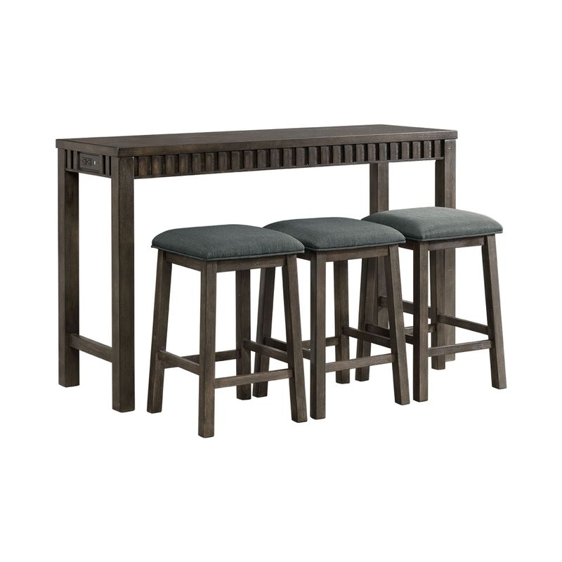 Carbon Loft Warbeck Multipurpose Bar Table Set - Grey