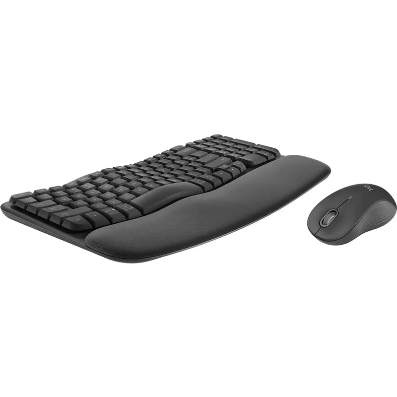 Logitech - Wave Keys MK670 Wireless Keyboard and Mouse Combo for Windows/Mac with Integrated Palm-rest