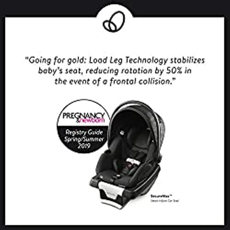 Evenflo Gold SecureMax Infant Car Seat Base, Includes SafeZone Load Leg, Stabilizes Car Seat and Reduces Crash Forces by 50%, Lightweight...