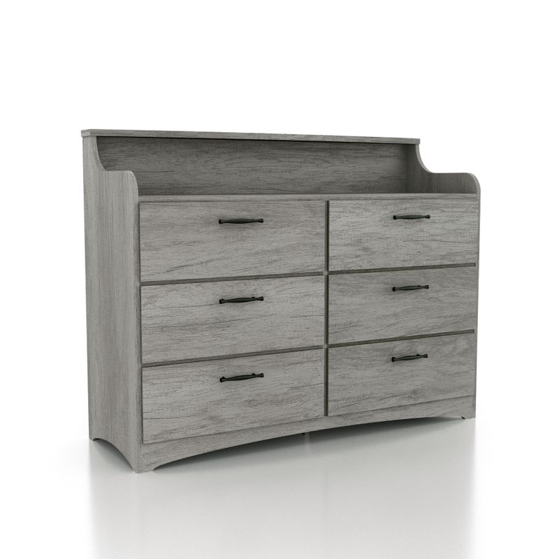 DH BASIC Simple 6-drawer 47-inch Double Dresser by Denhour - Coastal White