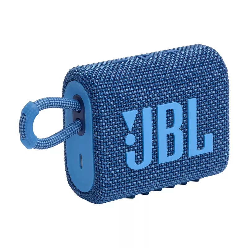 JBL - Go 3 Eco Ultra-Portable Waterproof Bluetooht Speaker Blue