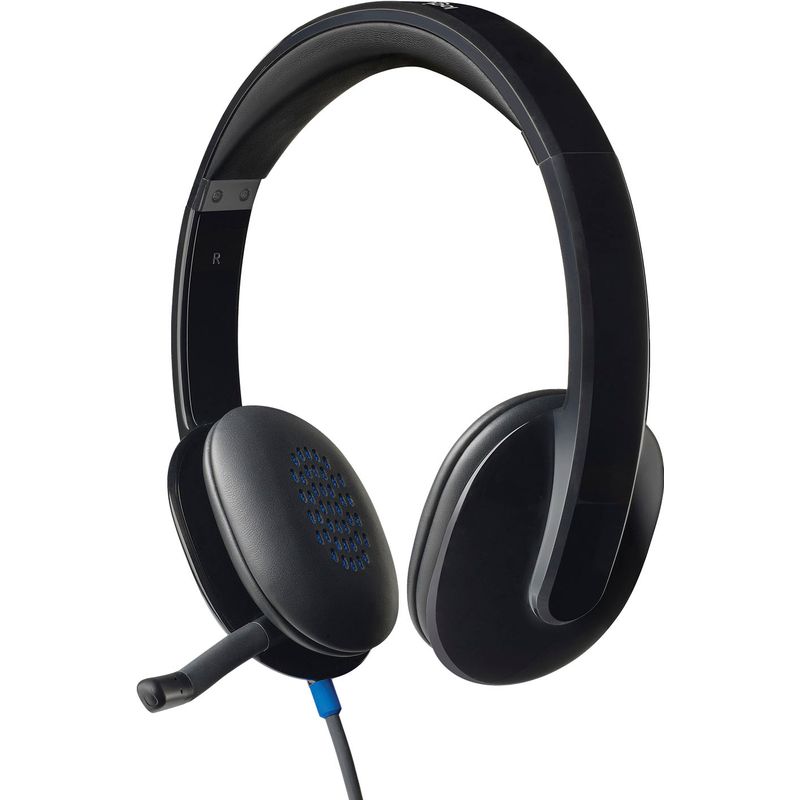 Front Zoom. Logitech - H540 Wired On-Ear Headset - Black