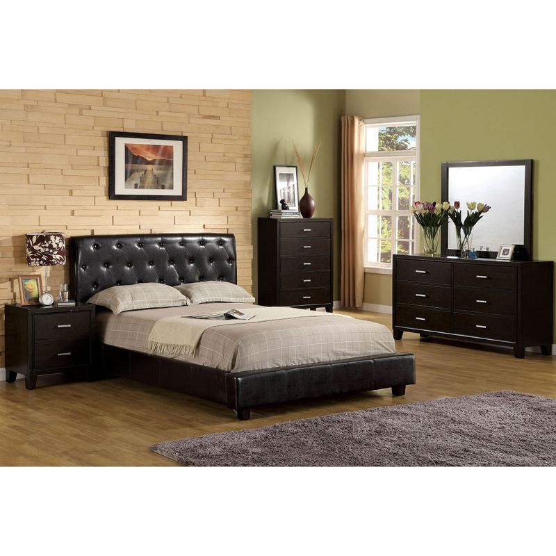 Furniture of America Pendezi Modern 4-piece Espresso Bedroom Set - Full