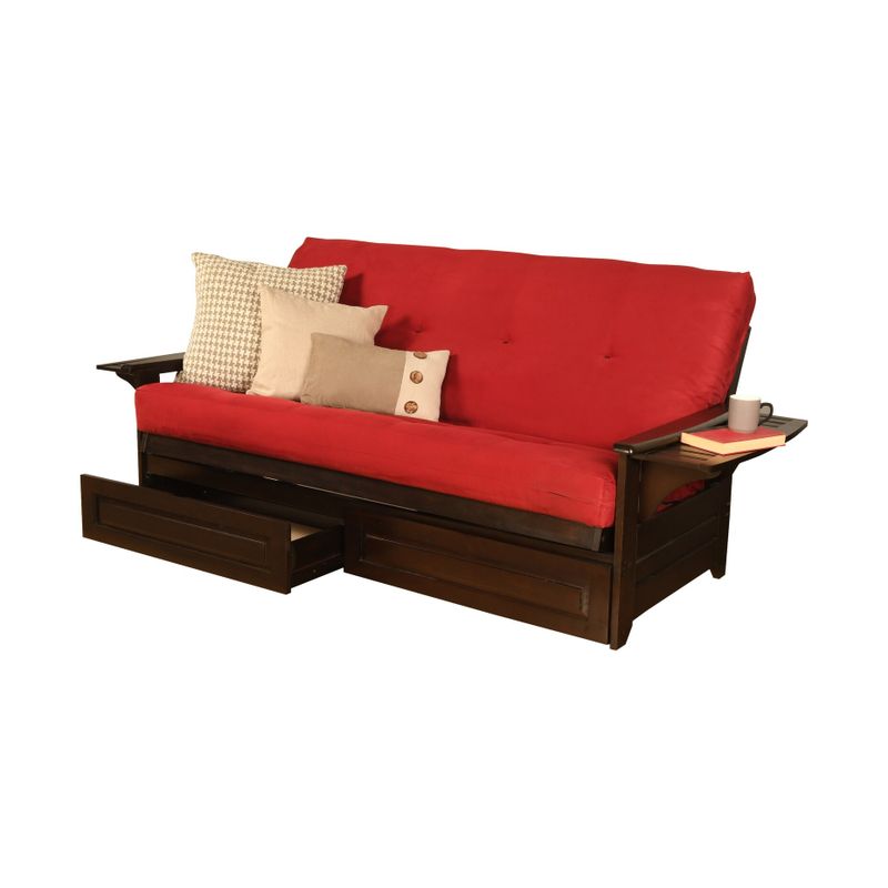 Rent to own Porch & Den DeSoto Espresso Fullsize Futon Set with