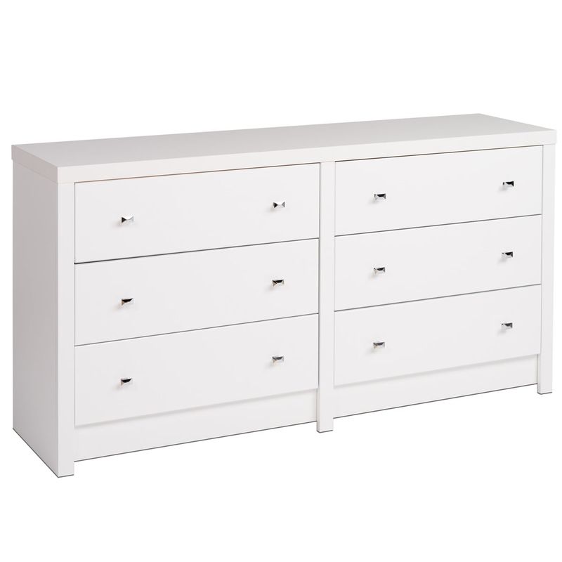 Pure White Nolita 6-drawer Dresser - White - 6-drawer