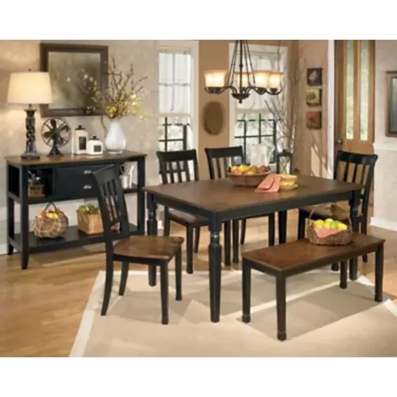 Black/Brown Owingsville Rectangular Dining Room Table