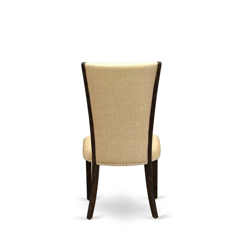 Rent to own Kitchen Table Set Pedestal Table and Brown Modern Parson