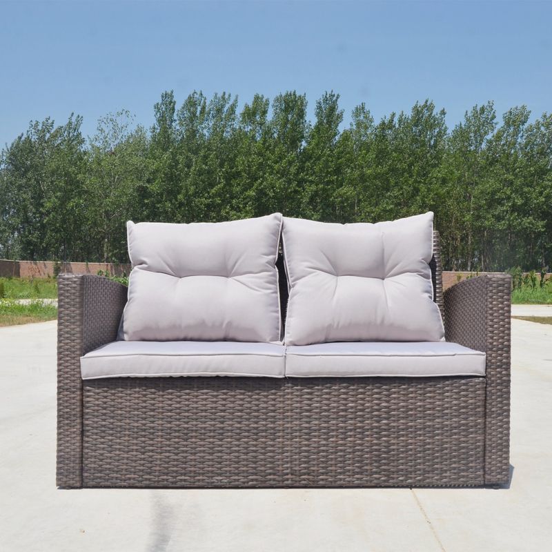 Rent to own Outdoor 6Piece Wicker Patio Sofa Set by Moda Furnishings