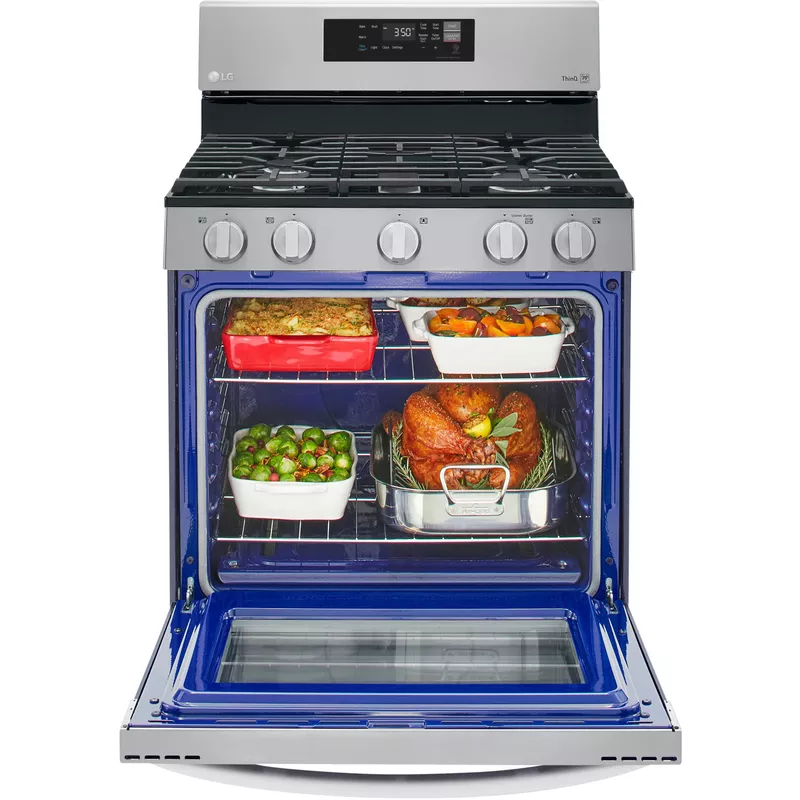 LG 5.8-Cu. Ft. Gas Smart Range with EasyClean, Stainless Steel