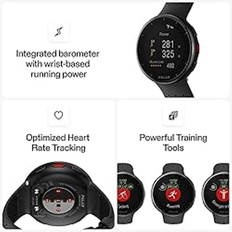 Polar Pacer Pro - Advanced GPS Running Watch - Ultra-Light Design & Grip Buttons - New Training Program & Recovery Tools