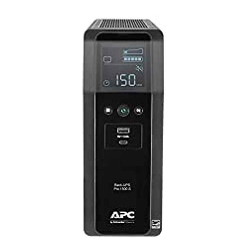 APC UPS 1500VA Sine Wave UPS Battery Backup, BR1500MS2 Backup Battery Power Supply with AVR, (2) USB Charger Ports 1500VA