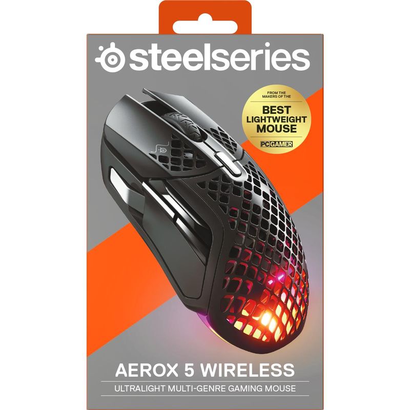SteelSeries Aerox 5 Wireless Gaming Mouse with 6' Cable
