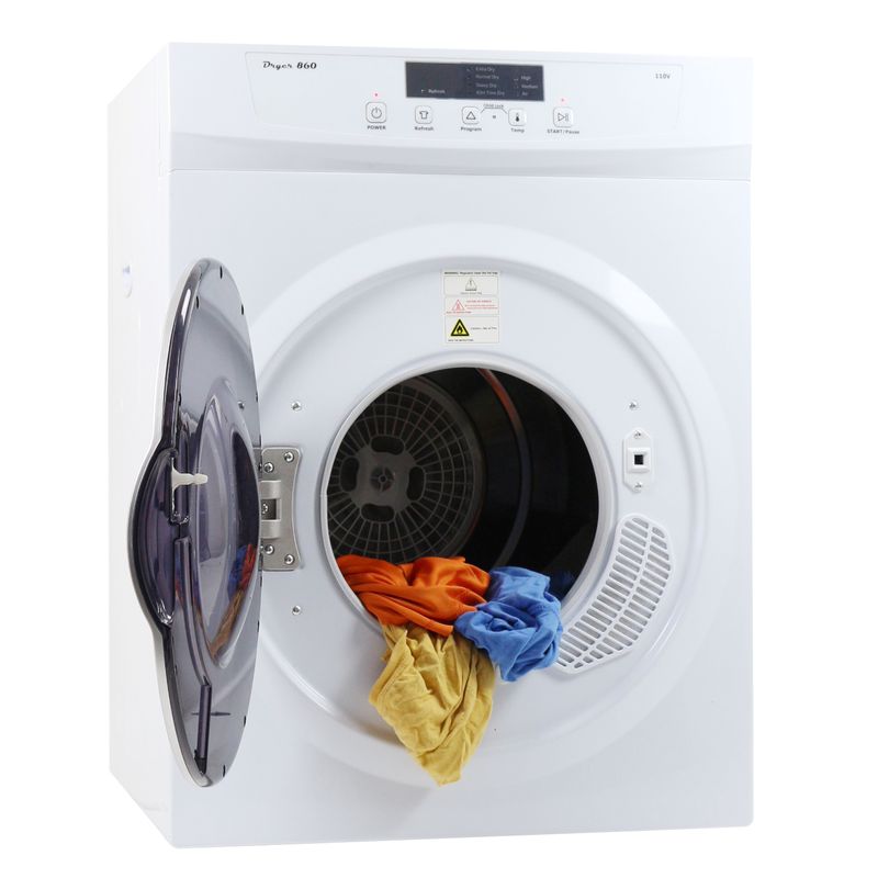 3.5 cu.ft Compact Electric Standard Dryer With Refresh Function, Sensor Dry, Wrinkle Guard - 120 V