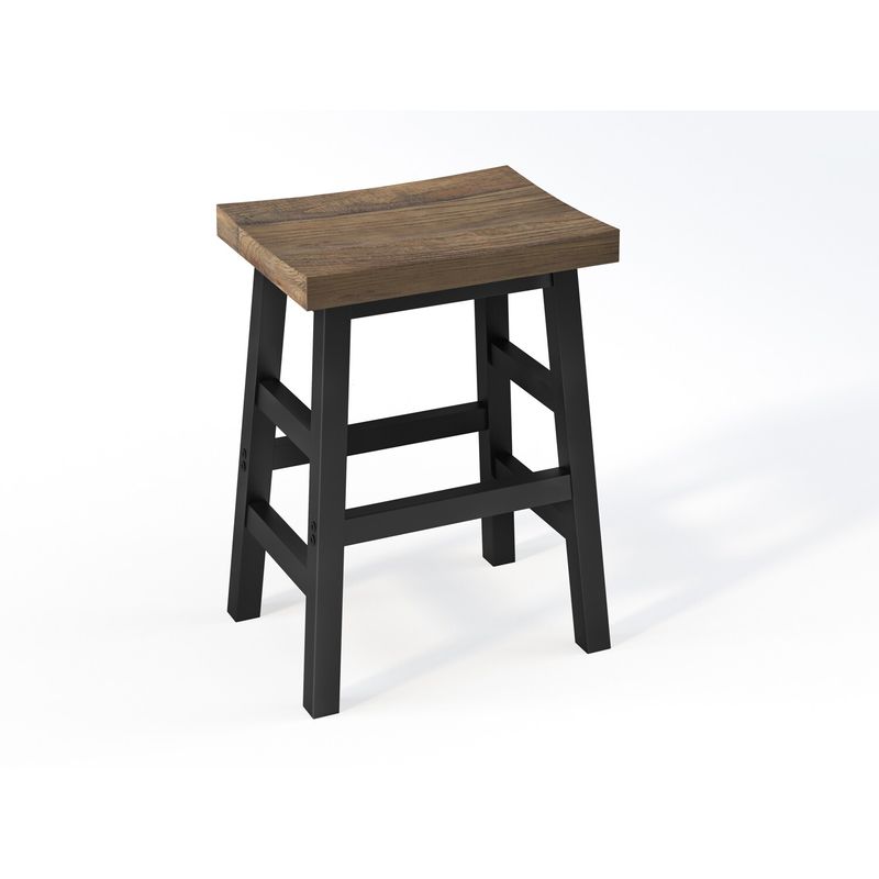 Carbon Loft Lawrence Reclaimed Wood and Metal Counter Stool - Reclaimed wood