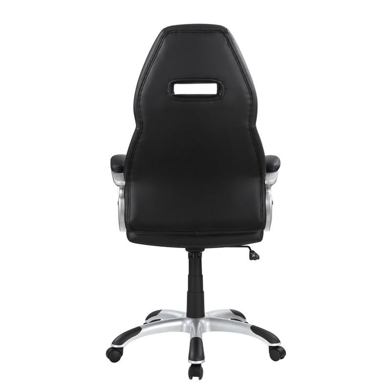 Adjustable Height Office Chair Black and Silver