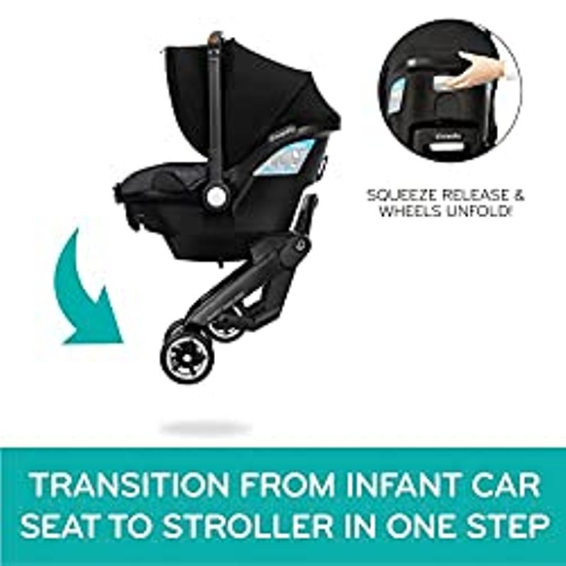 Shyft DualRide with Carryall Storage Infant Car Seat and Stroller Combo (Boone Gray)
