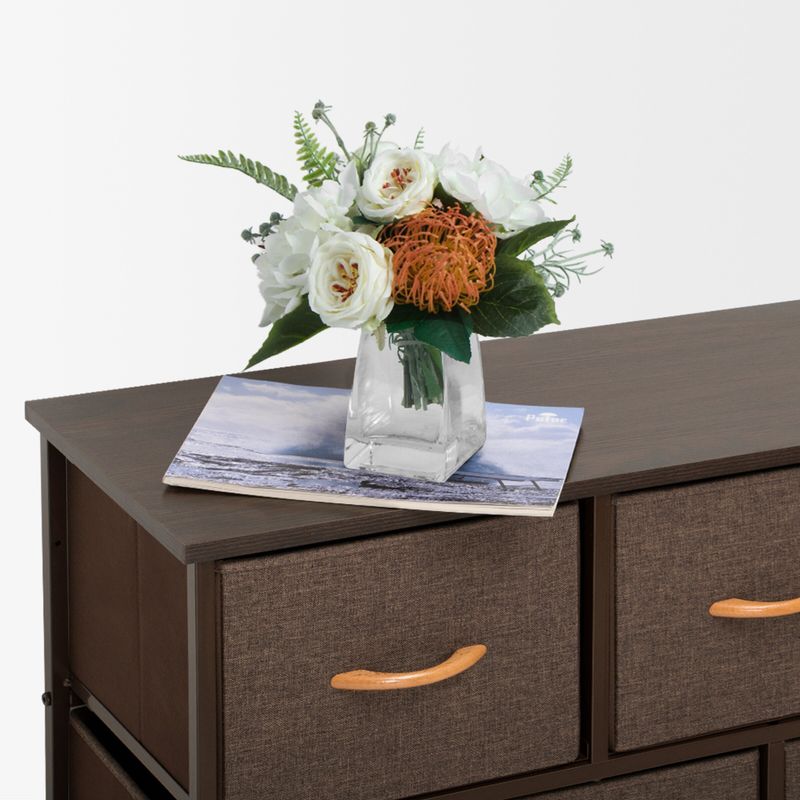 VredHom Extra Wide 9 Drawers Fabric Dresser Storage Organizer - White - 9-drawer
