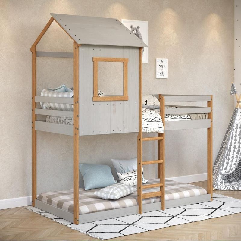 Tree House Bunk Bed - White/Grey
