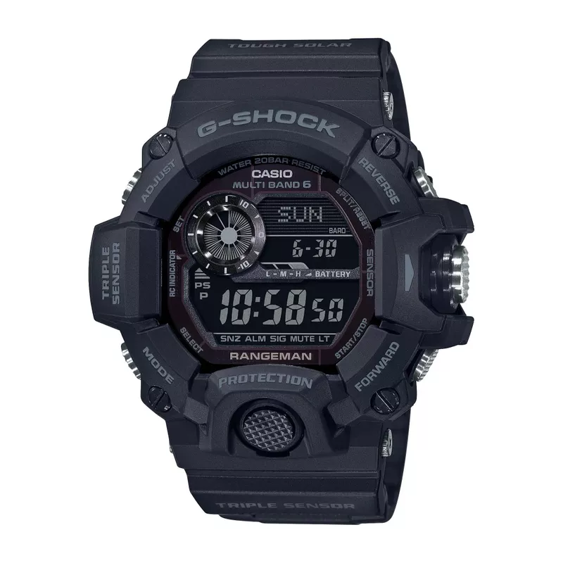 G-Shock - Mens Master of G Rangeman Solar Digital Black Resin Watch