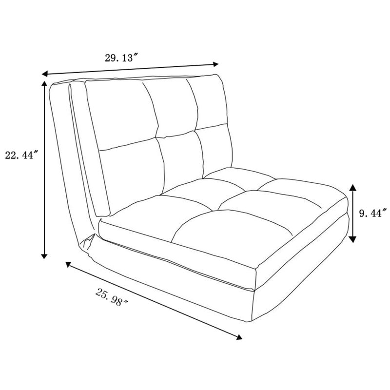 Loungie Microsuede 5-position Convertible Flip Chair/ Sleeper - Brown