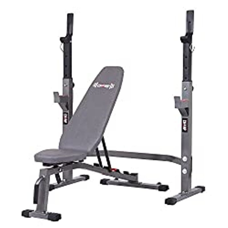 Body Champ Olympic Weight Bench with Squat Rack Included, Two Piece Set, Workout Bench, Versatile Strength Training Equipment for Home...