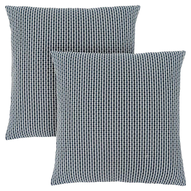 Pillows/ Set Of 2/ 18 X 18 Square/ Insert Included/ decorative Throw/ Accent/ Sofa/ Couch/ Bedroom/ Polyester/ Hypoallergenic/ Blue/ Modern