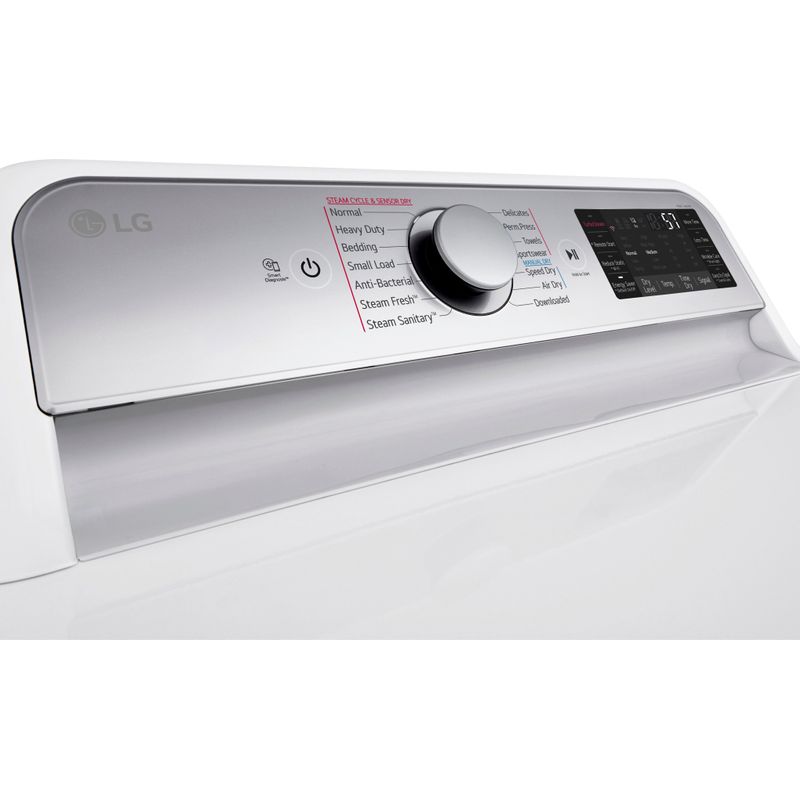 Alt View Zoom 16. LG - 7.3 Cu. Ft. Smart Gas Dryer with Steam and Sensor Dry - White