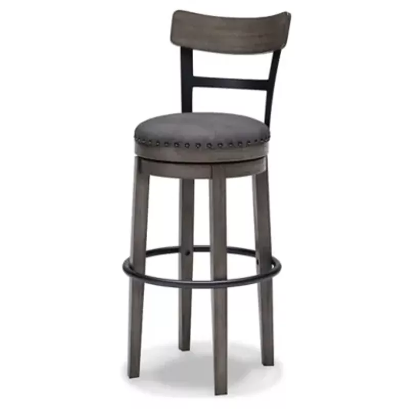 Gray Caitbrook Tall Upholstered Swivel Barstool(1/CN)