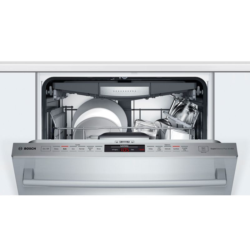 Alt View Zoom 2. Bosch - 800 Series 24" Top Control Built-In Dishwasher with CrystalDry, Stainless Steel Tub, 3rd Rack, 42 dBa - Stainless s