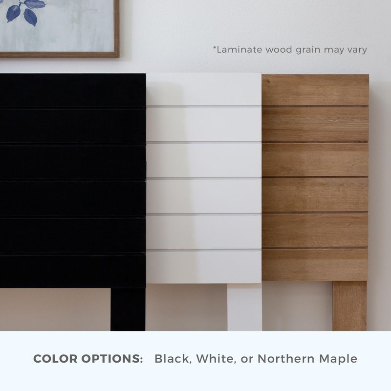 Brookside Sophia Shiplap Wood Panel Platform Bed Frame - Black - Queen