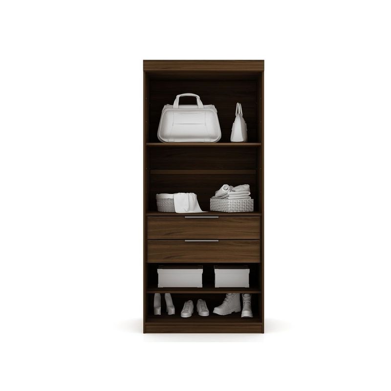 Mulberry 3.0 Sectional Modern Corner Wardrobe Closet Set of 2 - White