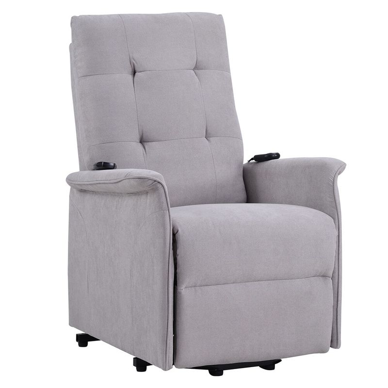 Power Lift Chair with Adjustable Massage Function Recliner Chair - Light Grey