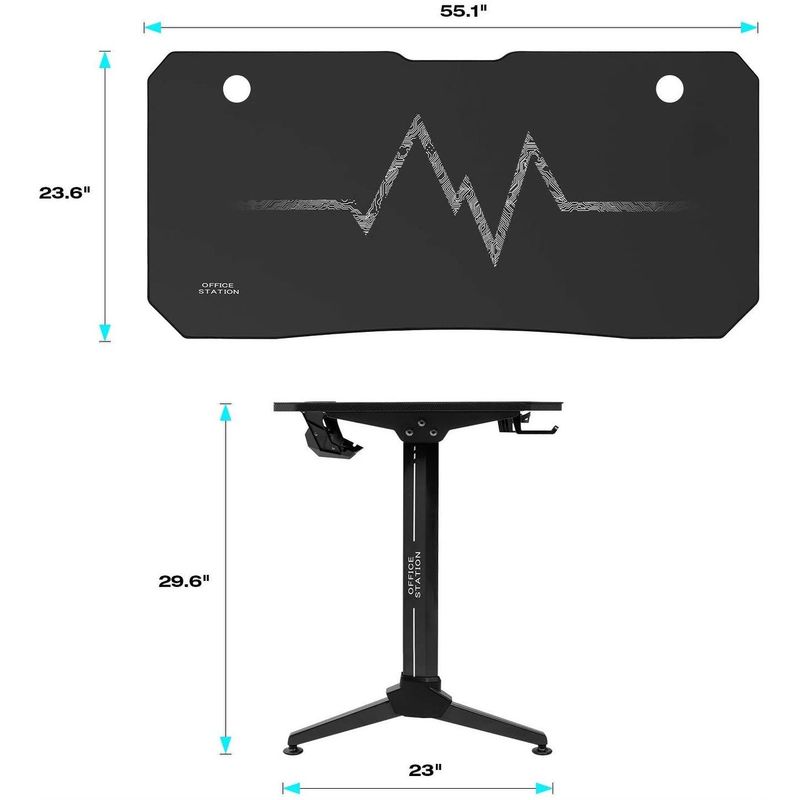 Homall Y Shaped Gaming Desk Computer Desk Table - Black/43Inch