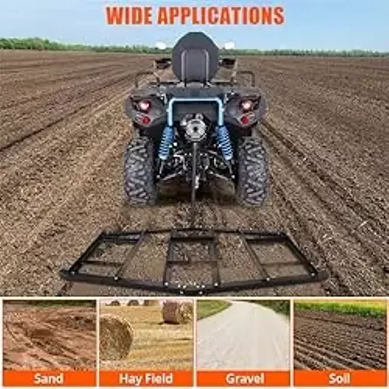 Rent to own Driveway Drag 84" Width, Heavy Duty Steel, Driveway Grader for ATV, UTV, Garden Lawn