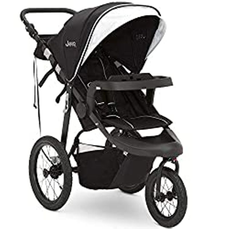 Jeep Hydro Sport Plus Jogger by Delta Children, Includes Car Seat Adapter, Black