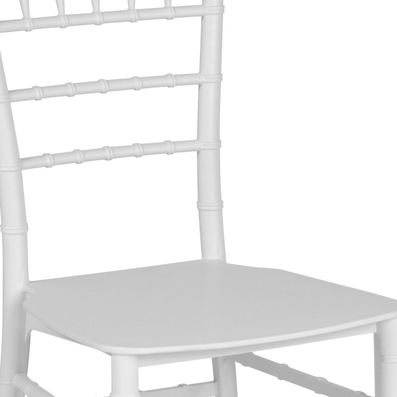 Stackable Resin Chiavari Chair - Banquet and Event Furniture - 15"W x 18.75"D x 35"H - Black
