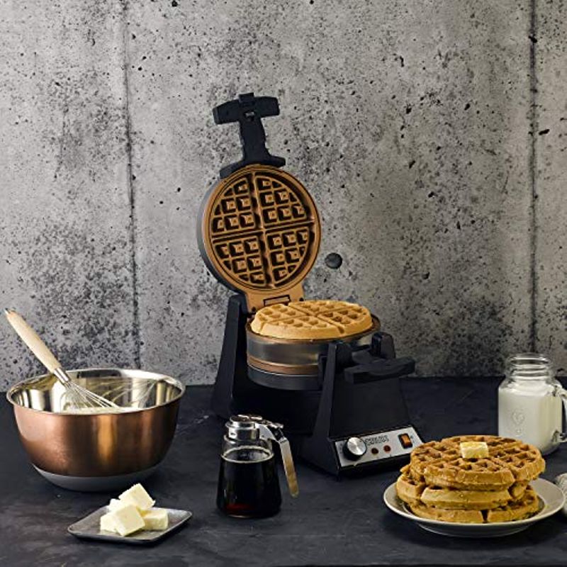 Rent to own CRUX Double Rotating Belgian Waffle Maker with Nonstick