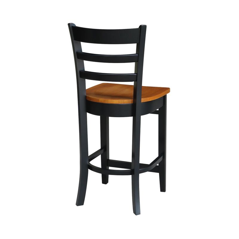 Emily Solid Wood Stool - Cinnamon/Espresso - Counter height