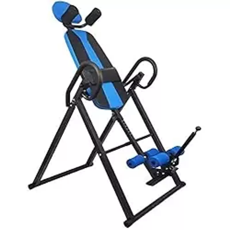 Signature Fitness Foldable Heavy Duty 350 lbs Capacity Inversion Table with Removable Shoulder Rest and Lumbar Support