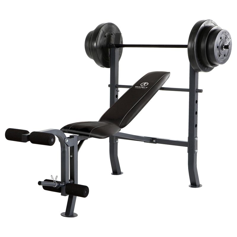 Marcy Diamond Bench with 100-pound Weight Set - Marcy Diamond Bench and Weight Set MD-2082W
