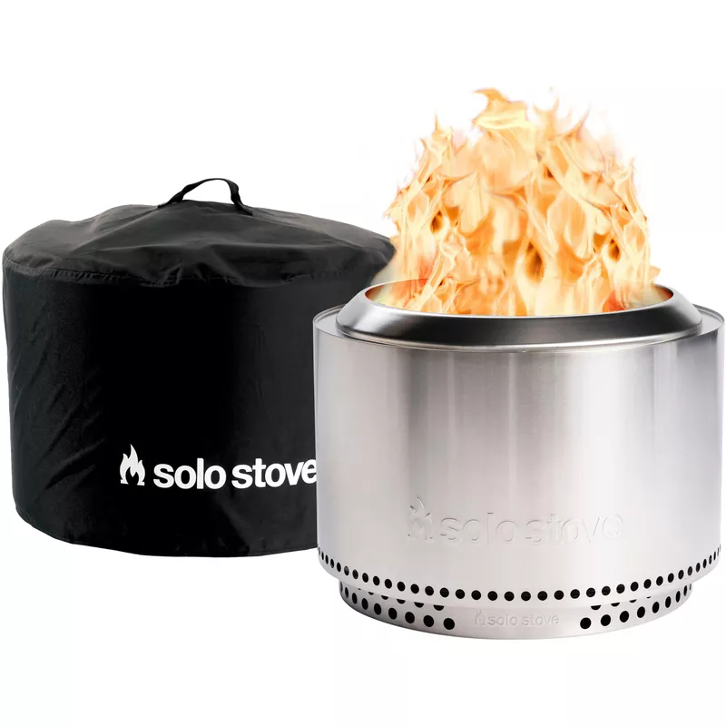 Solo Stove - Yukon + Stand & Shelter 2.0 Bundle - Stainless Steel