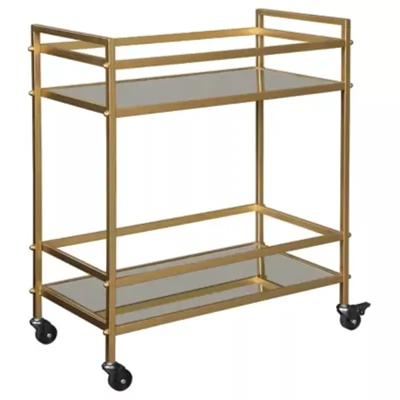 Gold Finish Kailman Bar Cart