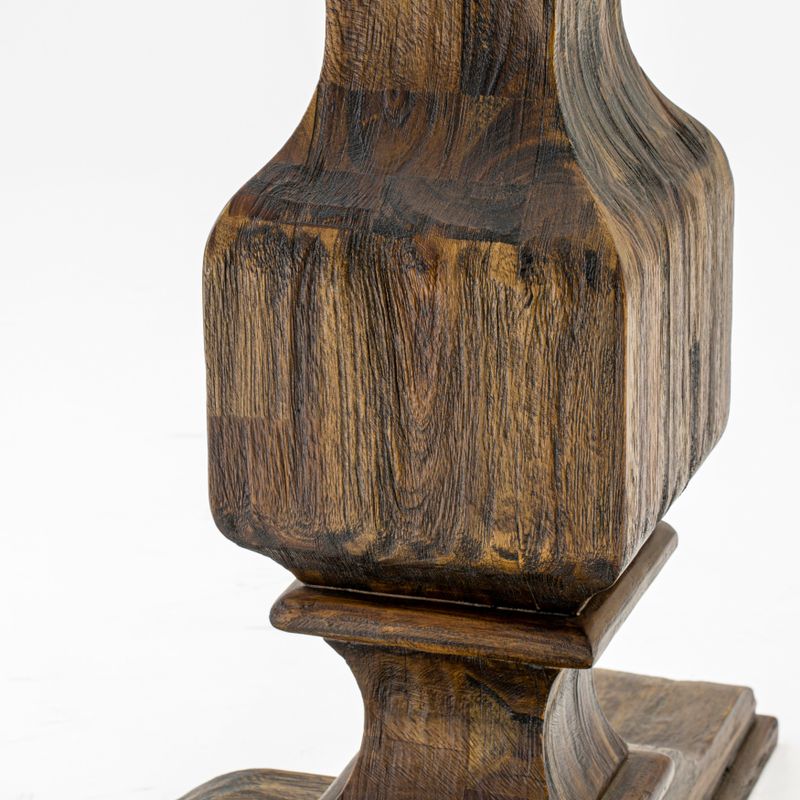 Rent to own Kitchen Table Set Pedestal Table and Brown Modern Parson