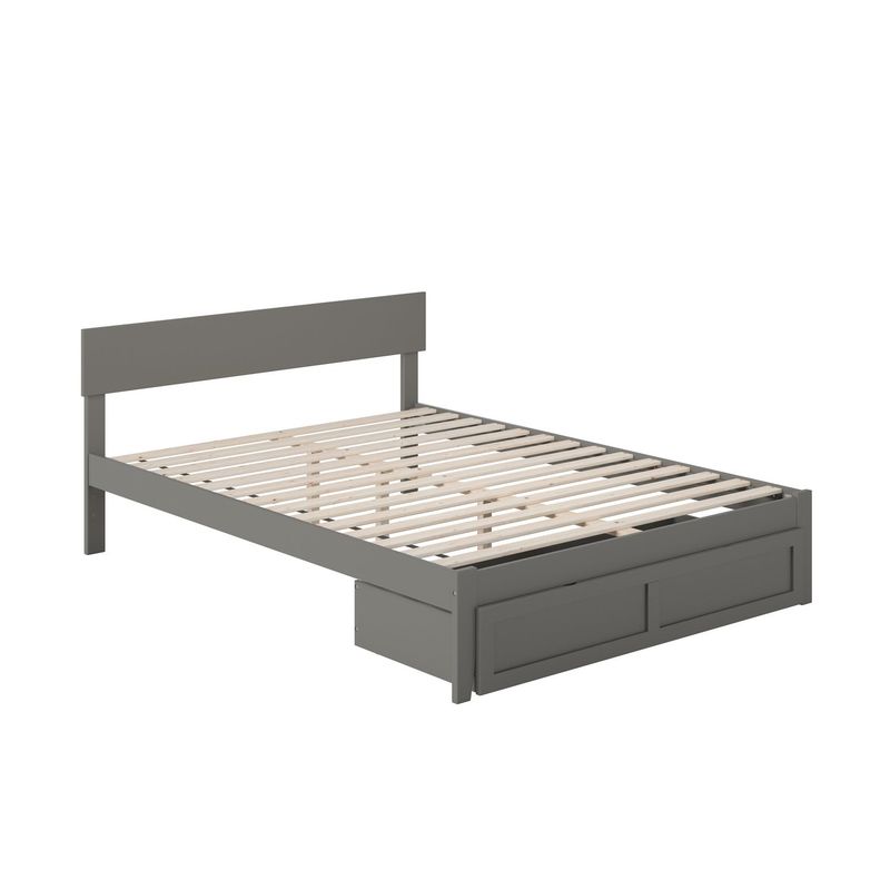 Boston Bed with foot drawer - Walnut - Twin XL