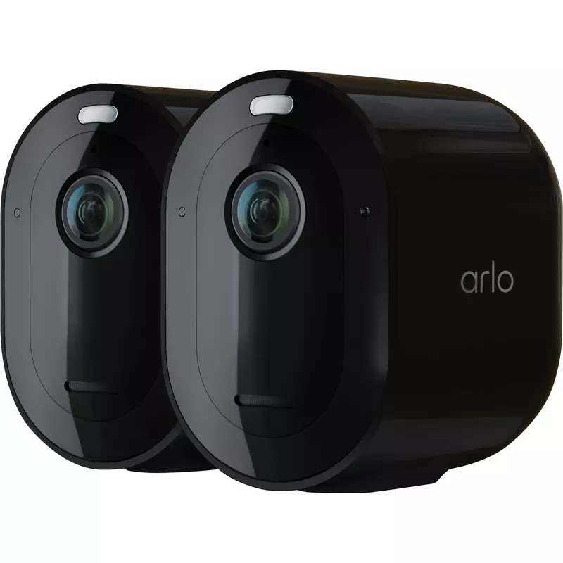 Arlo - Pro 4 Spotlight Camera, 2 Pack - VMC4250B - Black