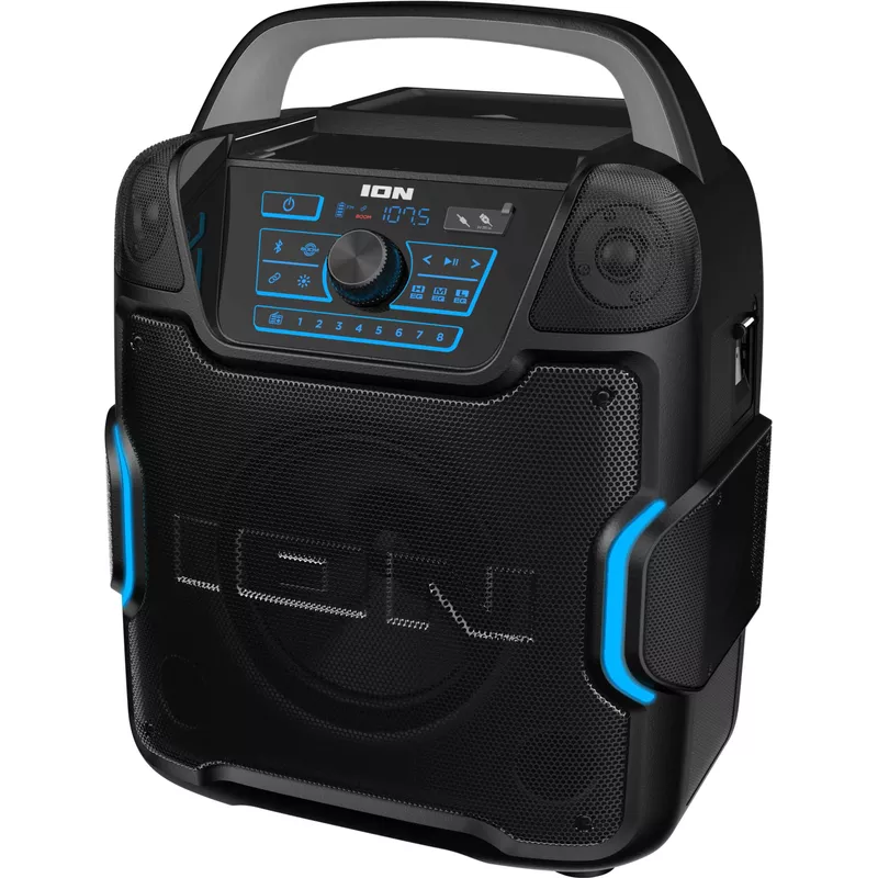 ION Audio - Sport 320° 200W Portable Bluetooth Battery Powered All-Weather Speaker with Premium 5-Speaker 320 Sound - Black