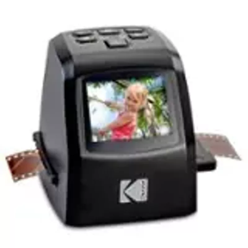 Kodak - Mini Digital Film & Slide Scanner – Converts Film Negatives & Slides to 22 Megapixel JPEG Images – 2.4 LCD Screen - Black